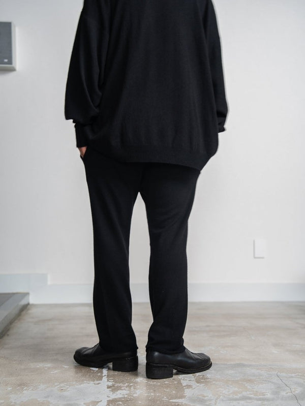Cashmere Easy Flare Pants【black】 - PRY