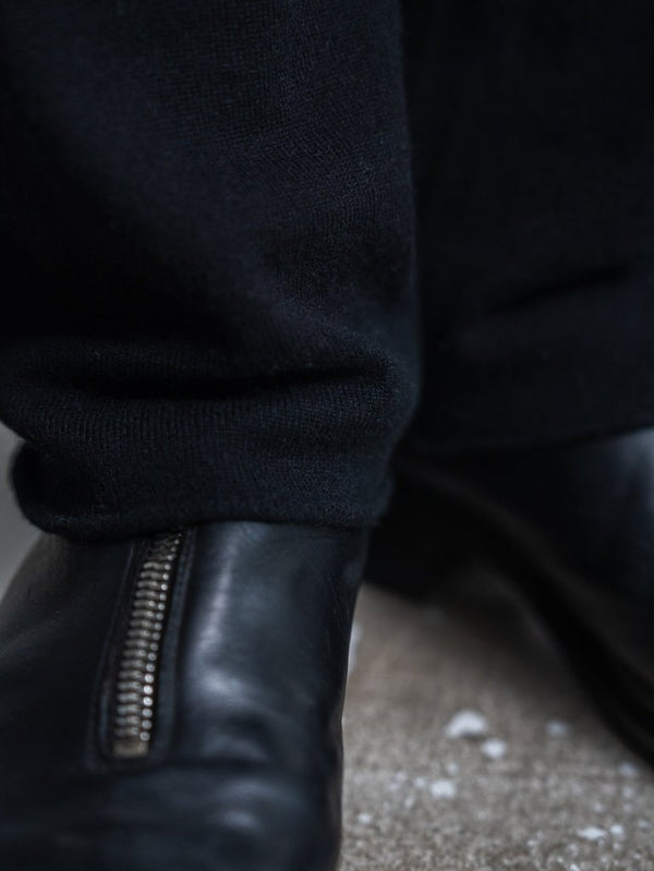 Cashmere Easy Flare Pants【black】 - PRY