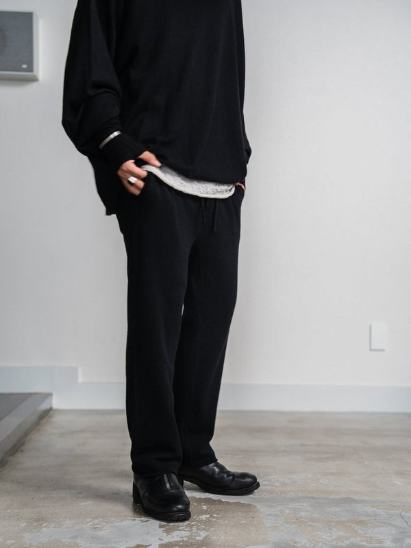Cashmere Easy Flare Pants【black】 - PRY