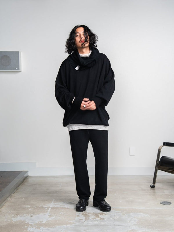 Cashmere Easy Flare Pants【black】 - PRY