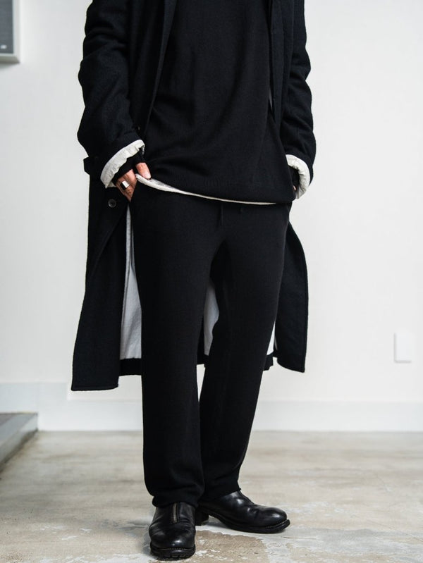 Cashmere Easy Flare Pants【black】 - PRY