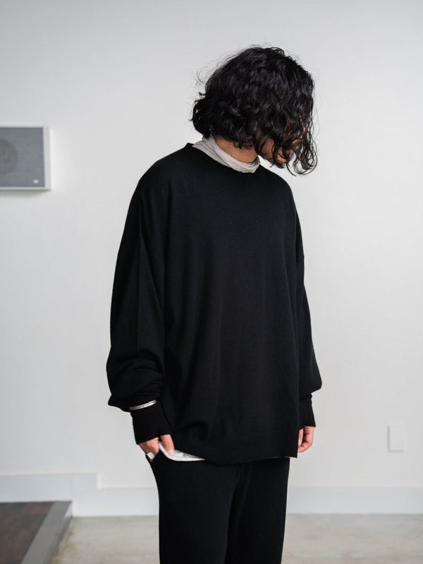 Cashmere Layered Arm Wormer【black】 - PRY