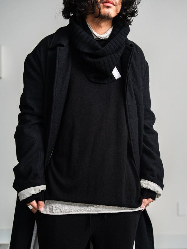 Cashmere Layered Arm Wormer【black】 - PRY