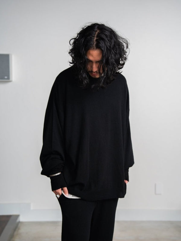 Cashmere Layered Arm Wormer【black】 - PRY