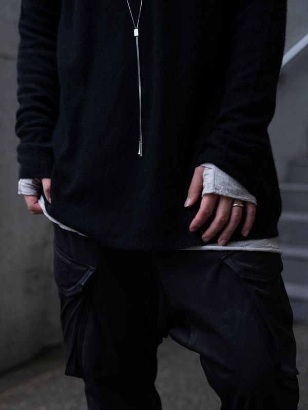 Cashmere Middle Boatneck Sweater【black】 - PRY