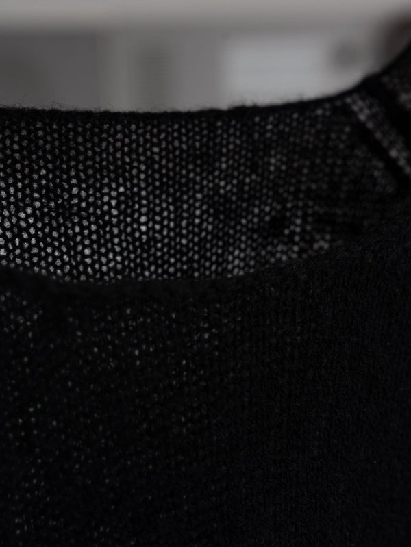 Cashmere Middle Boatneck Sweater【black】 - PRY