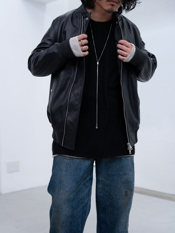 Cashmere Middle Boatneck Sweater【black】 - PRY