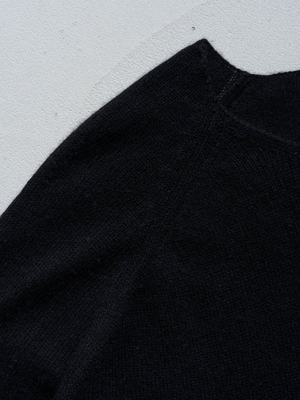 Cashmere Middle Boatneck Sweater【black】 - PRY