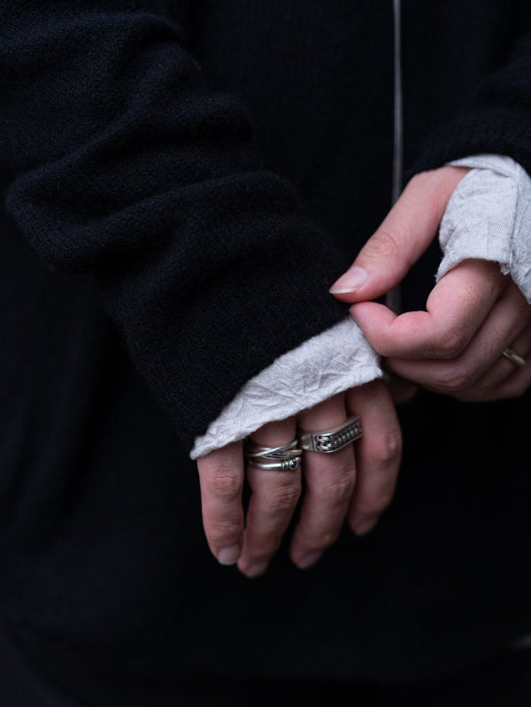 Cashmere Middle Boatneck Sweater【black】 - PRY