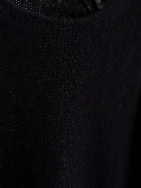 Cashmere Middle Boatneck Sweater【black】 - PRY