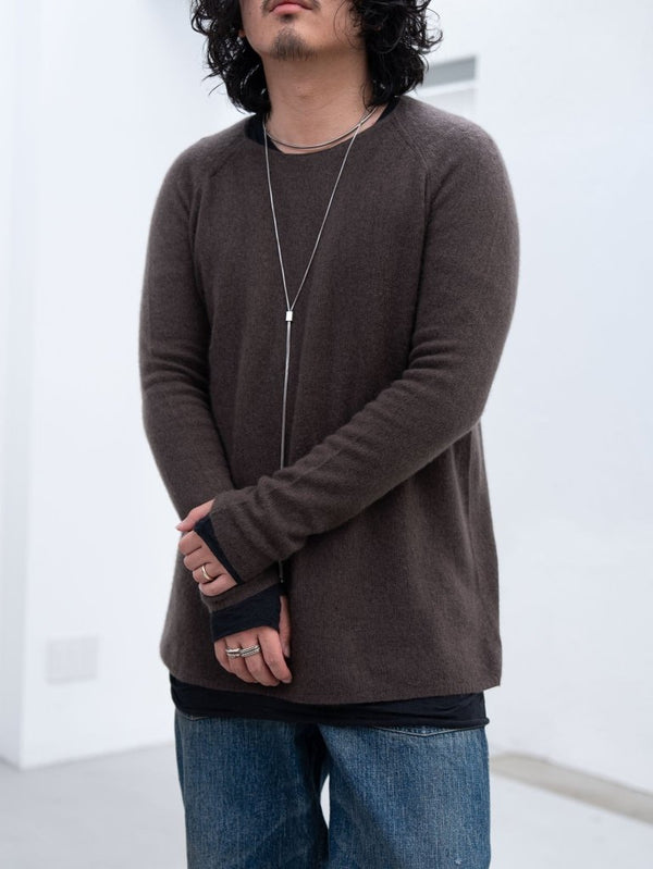 Cashmere Middle Boatneck Sweater【taupe】 - PRY