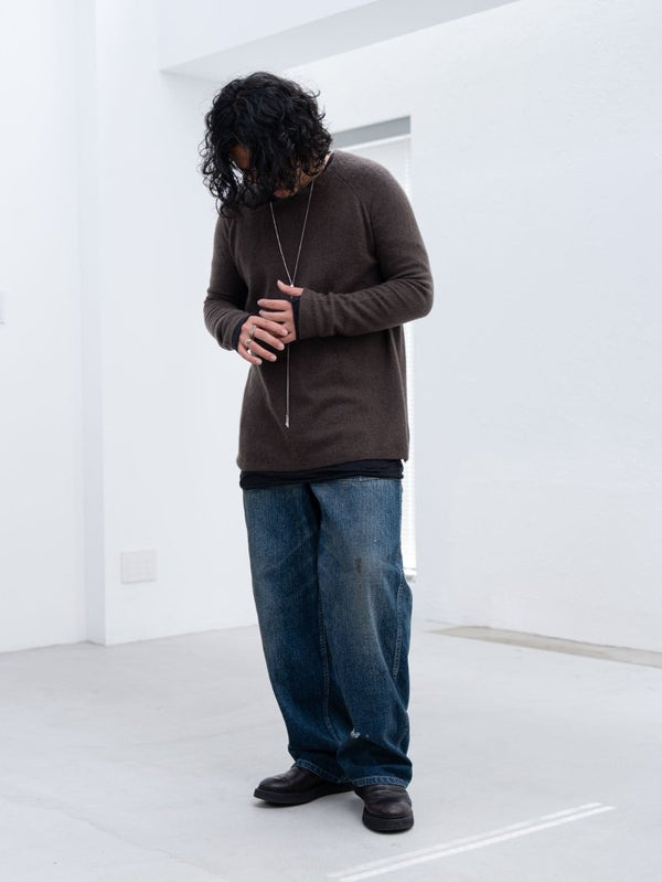 Cashmere Middle Boatneck Sweater【taupe】 - PRY