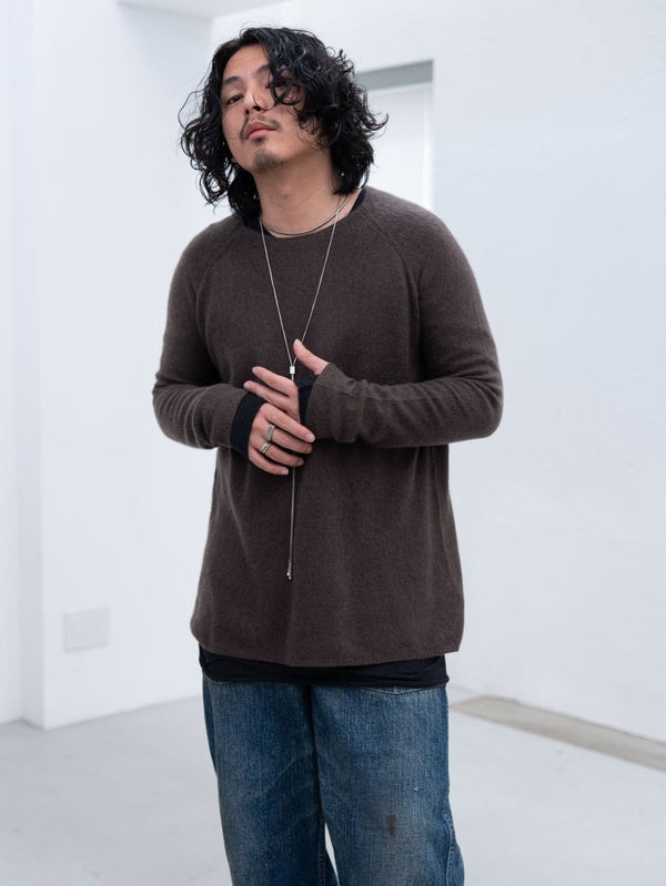 Cashmere Middle Boatneck Sweater【taupe】 - PRY