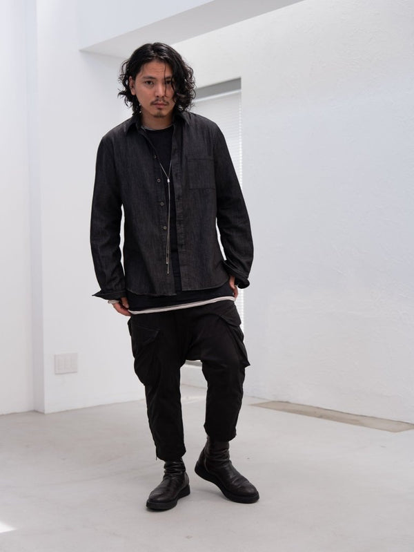 Craft Fabric Layered L/S T-shirt [BLACK] - PRY
