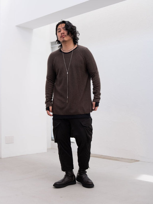 Craft Fabric Layered L/S T-shirt [BLACK] - PRY