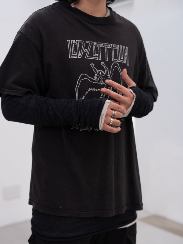 Craft Fabric Layered L/S T-shirt [BLACK] - PRY