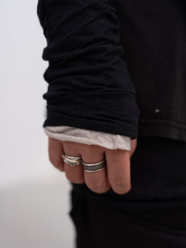 Craft Fabric Layered L/S T-shirt [BLACK] - PRY