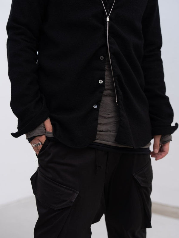 Craft Fabric Layered L/S T-shirt [FOG GRAY] - PRY