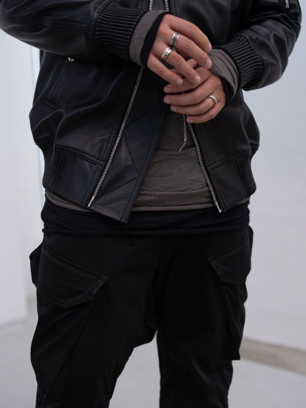 Craft Fabric Layered L/S T-shirt [FOG GRAY] - PRY