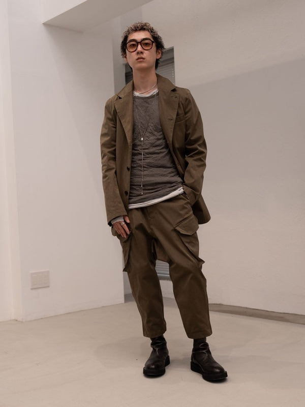 Craft Fabric Layered L/S T-shirt [FOG GRAY] - PRY