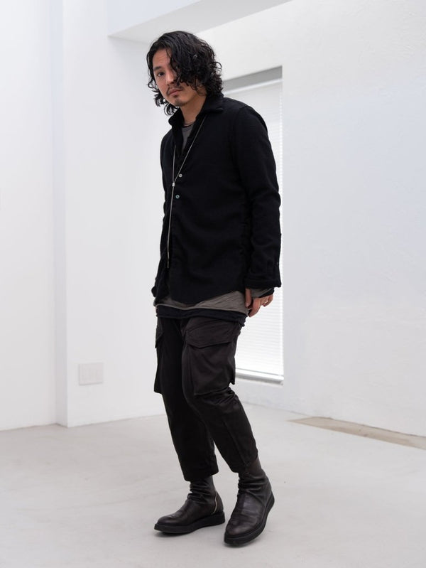 Craft Fabric Layered L/S T-shirt [FOG GRAY] - PRY