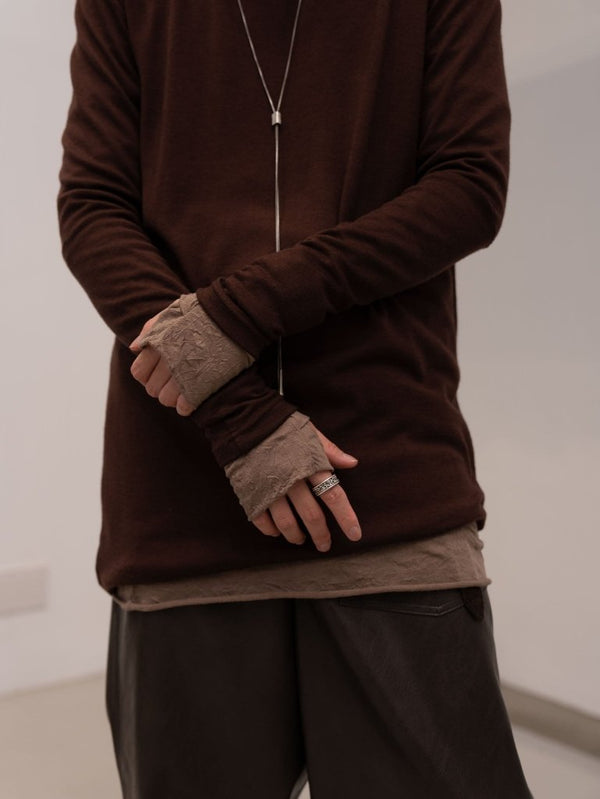 Craft Fabric Layered L/S T-shirt [TAUPE] - PRY