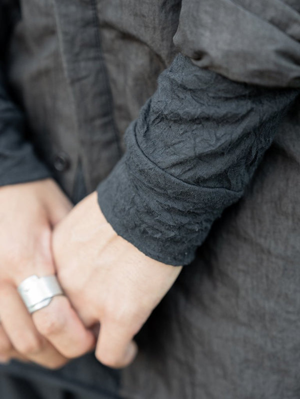 Craft Fabric Layered L/S T-shirt【black】 - PRY