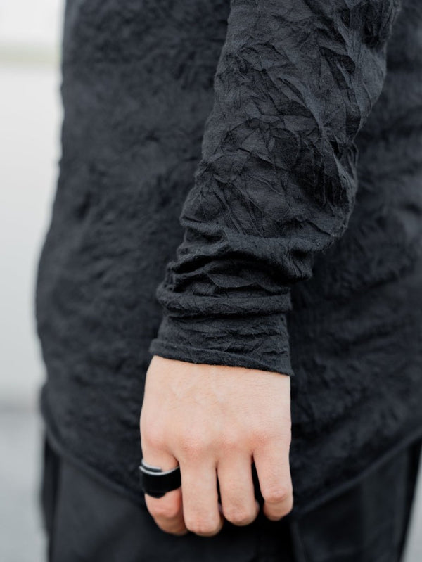 Craft Fabric Layered L/S T-shirt【black】 - PRY