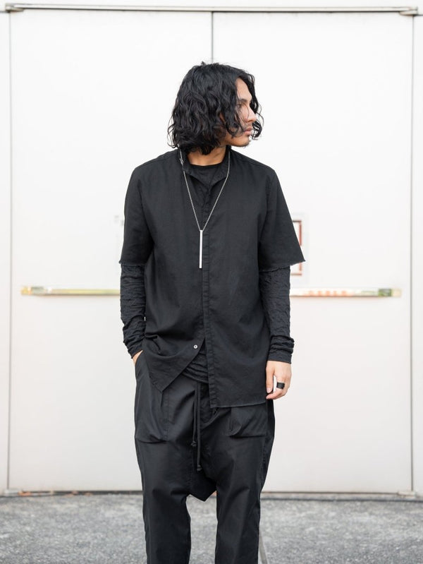 Craft Fabric Layered L/S T-shirt【black】 - PRY