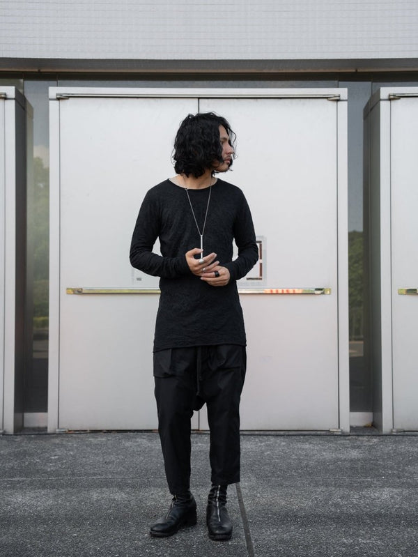 Craft Fabric Layered L/S T-shirt【black】 - PRY