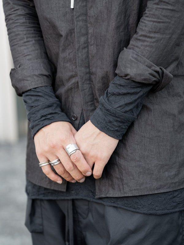 Craft Fabric Layered L/S T-shirt【black】 - PRY