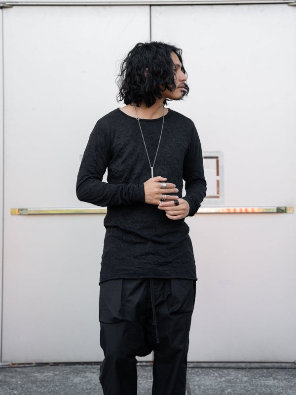 Craft Fabric Layered L/S T-shirt【black】 - PRY