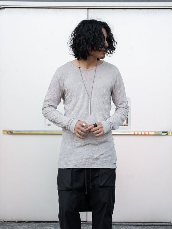 Craft Fabric Layered L/S T-shirt【oyster】 - PRY