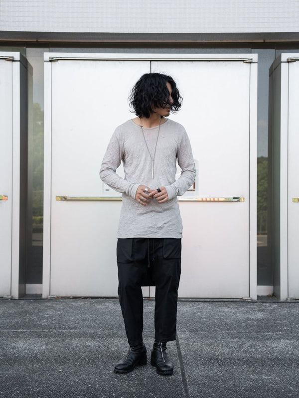 Craft Fabric Layered L/S T-shirt【oyster】 - PRY