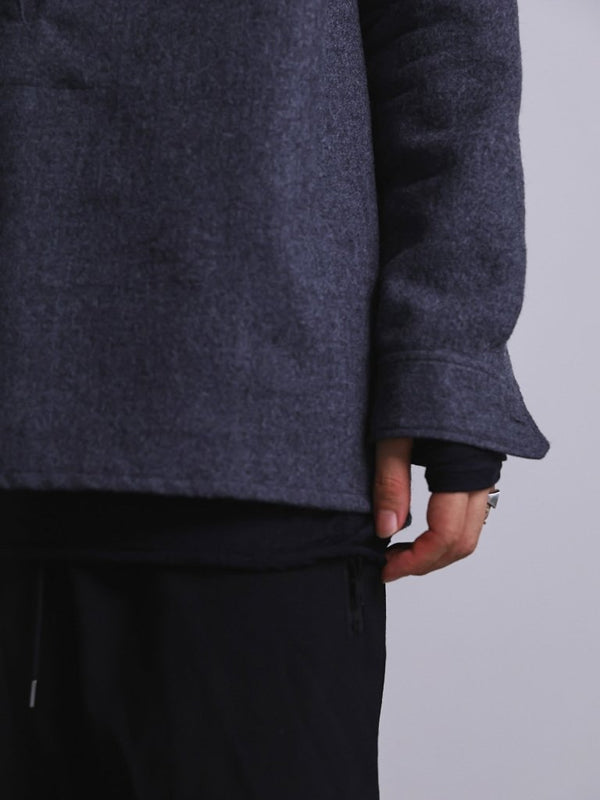 Craft Fabric Layered Turtle - neck L/S T-shirt [尾州コットン]【black】 - PRY