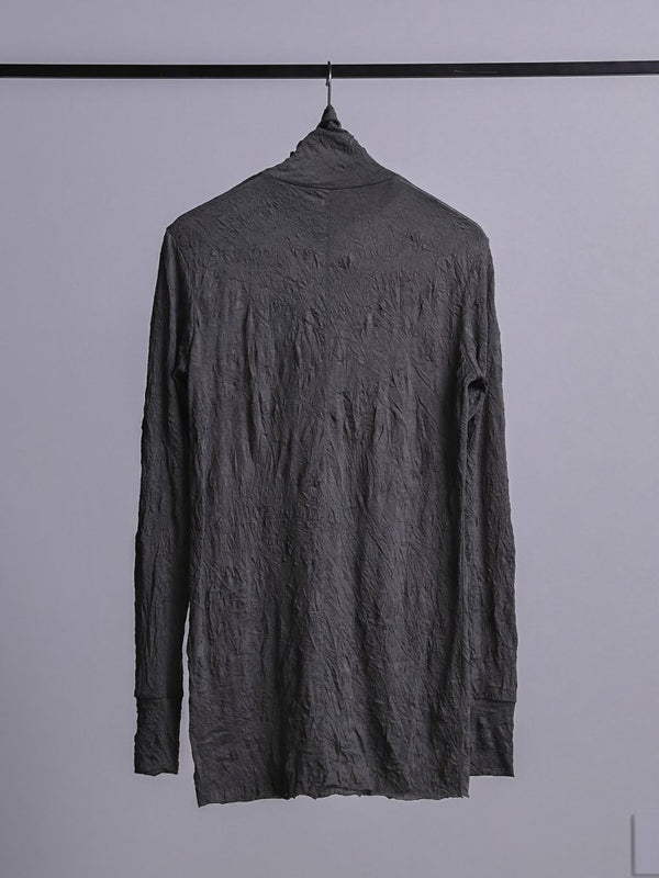 Craft Fabric Layered Turtle - neck L/S T-shirt [尾州コットン]【fog gray】 - PRY