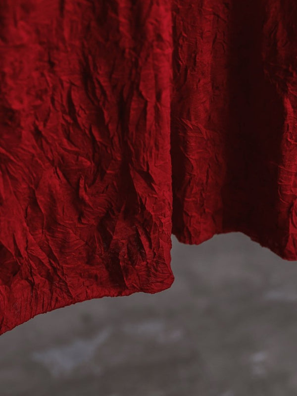 Craft Fabric Layered Turtle - neck L/S T-shirt [尾州コットン]【garnet】 - PRY