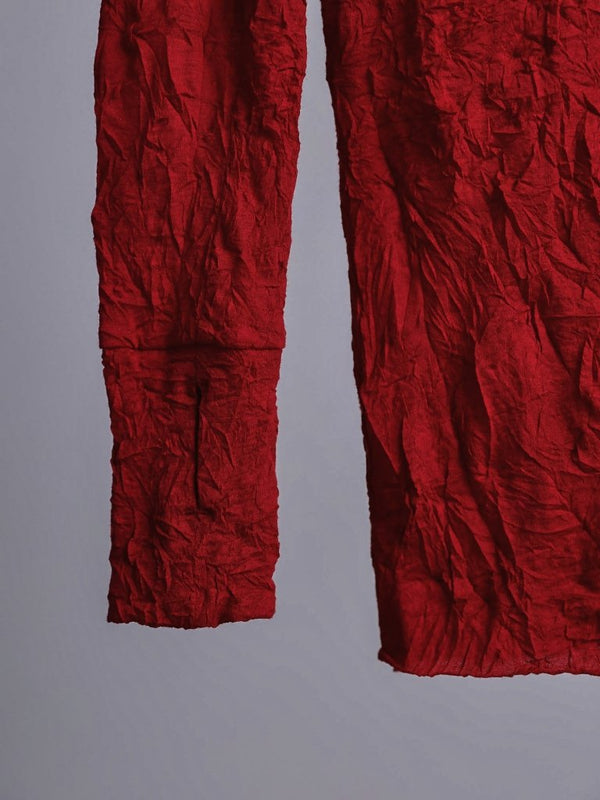 Craft Fabric Layered Turtle - neck L/S T-shirt [尾州コットン]【garnet】 - PRY