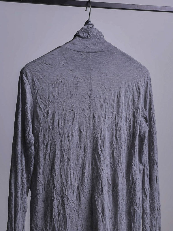 Craft Fabric Layered Turtle - neck L/S T-shirt [尾州コットン]【mist gray】 - PRY