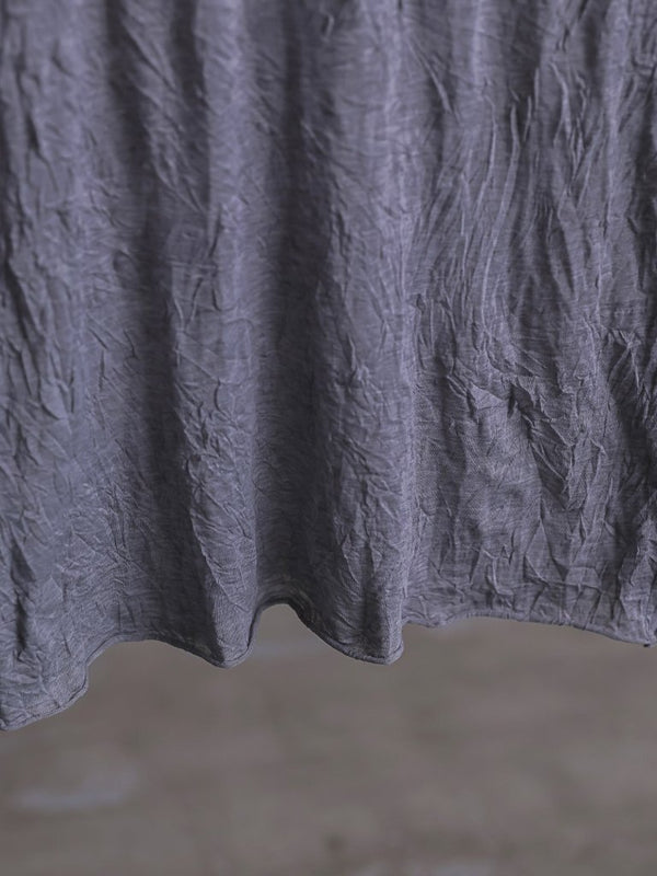 Craft Fabric Layered Turtle - neck L/S T-shirt [尾州コットン]【mist gray】 - PRY