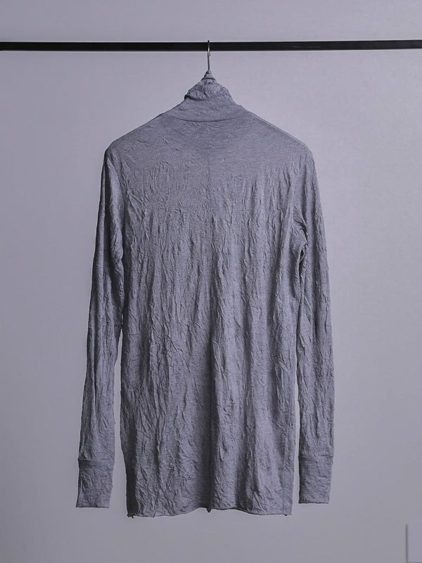 Craft Fabric Layered Turtle - neck L/S T-shirt [尾州コットン]【mist gray】 - PRY