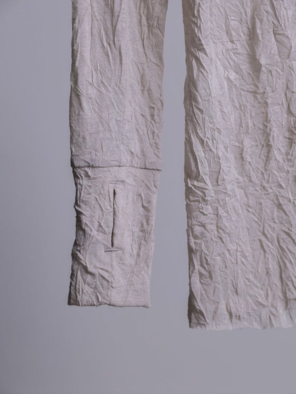 Craft Fabric Layered Turtle - neck L/S T-shirt [尾州コットン]【oyster】 - PRY