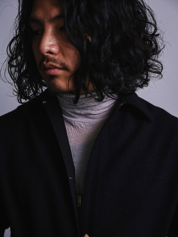 Craft Fabric Layered Turtle - neck L/S T-shirt [尾州コットン]【oyster】 - PRY