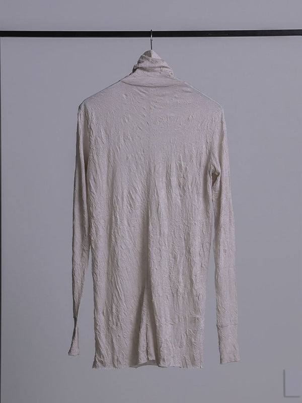 Craft Fabric Layered Turtle - neck L/S T-shirt [尾州コットン]【oyster】 - PRY