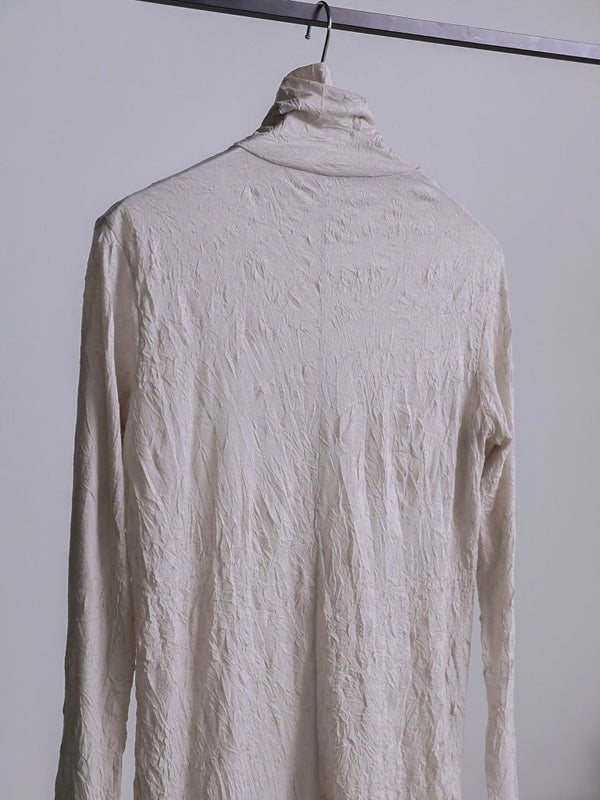 Craft Fabric Layered Turtle - neck L/S T-shirt [尾州コットン]【oyster】 - PRY