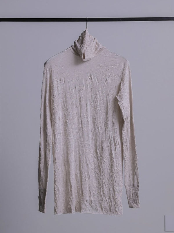Craft Fabric Layered Turtle - neck L/S T-shirt [尾州コットン]【oyster】 - PRY