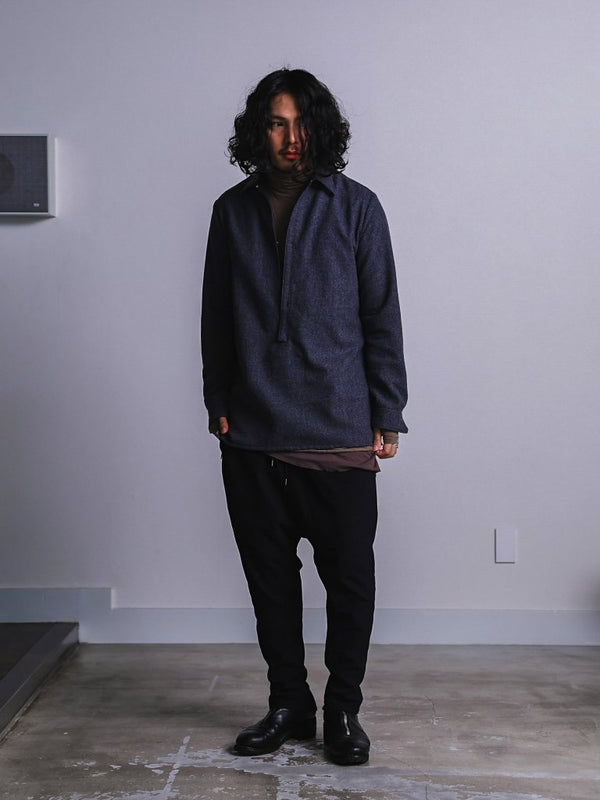 Craft Fabric Layered Turtle - neck L/S T-shirt [尾州コットン]【taupe】 - PRY