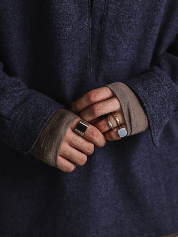 Craft Fabric Layered Turtle - neck L/S T-shirt [尾州コットン]【taupe】 - PRY