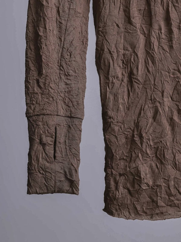 Craft Fabric Layered Turtle - neck L/S T-shirt [尾州コットン]【taupe】 - PRY