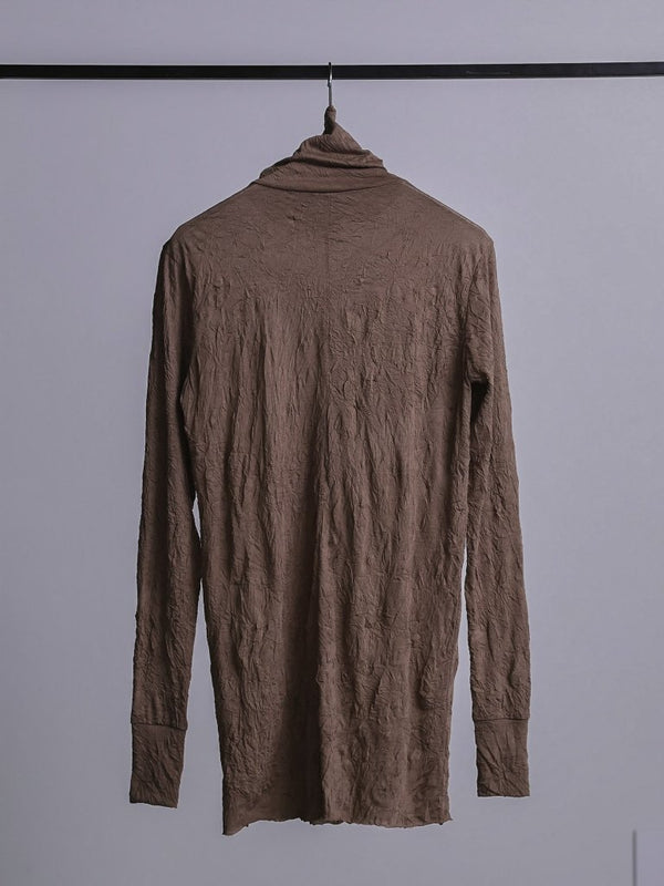 Craft Fabric Layered Turtle - neck L/S T-shirt [尾州コットン]【taupe】 - PRY